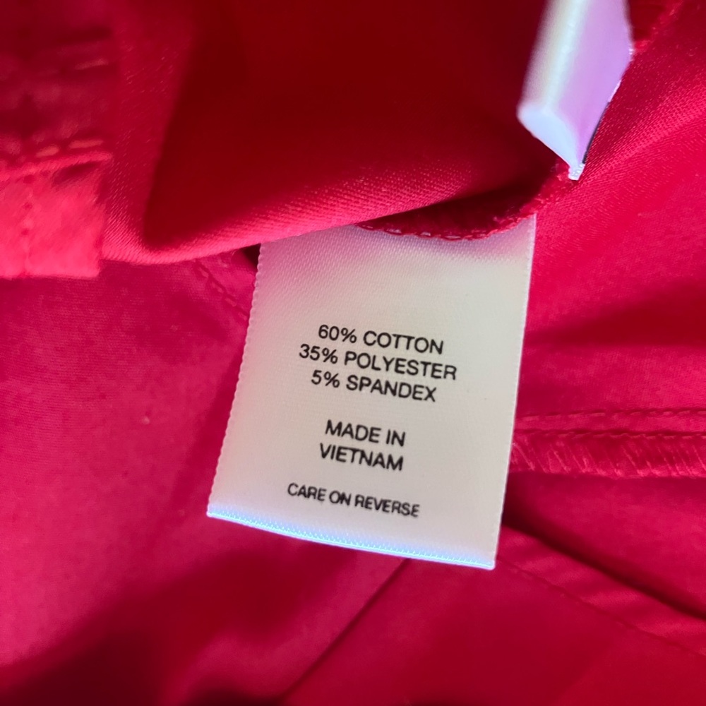 NEW YORK & CO. Red Ruched Long Sleeve Button Down Size M - Picture 10 of 10